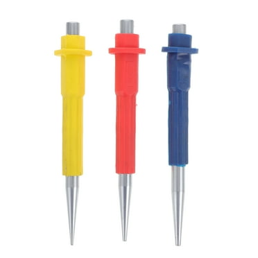 Himition 3pcs Metal Wood Drilling Positioning Tool Center Punch Portable Nail Setter Kit