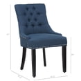 thumbnail image 2 of WestinTrends Hayes Upholstered Dining Chairs, Linen Fabric Modern Wingback Button Tufted Kitchen Dining Room Chairs with Solid Wood Legs, Blue, 2 of 8