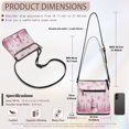 thumbnail image 6 of Yuyamidu Pink Snowman Women Crossbody Bag with Wallet, 2‑Piece PU Leather Shoulder Purse Adjustable Shoulder Strap, Ideal for Holiday Outings, Great Gifts, Lightweight for Daily Use, 6 of 8