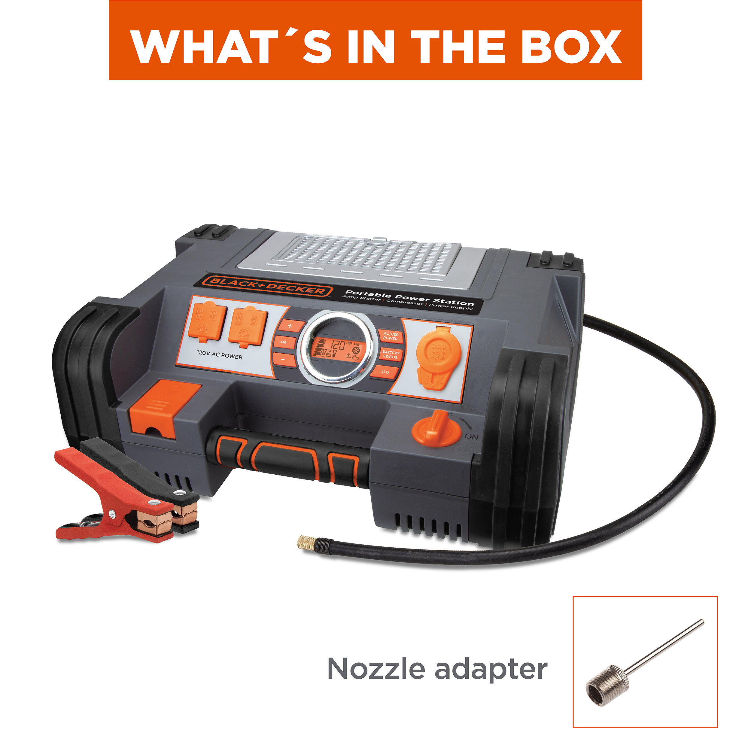 BLACK+DECKER PPRH5B Professional Portable Power Station with 120 PSI Air Compressor - image 2 of 7