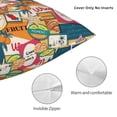 thumbnail image 3 of Pofeuu Retro Summer Stamp Print Double-sided plush pillowcase Square Throw Pillow Covers Pillows Cover for Living Room Bedroom Sofa Couch Cushion Cover（No pillow core）-22"x22", 3 of 7