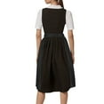 thumbnail image 4 of HXWCHs German Oktoberfest Classic Women's Bavarian Style Half Apron Elegant Party Dress with Adjustable Ties for Festive Events M Black, 4 of 8
