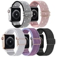 thumbnail image 3 of LEIXIUER 5 Packs Nylon Stretch Band for Watch Bands 40mm 44mm 38mm 42mm 45mm 41mm,Adjustable Soft Sport Elastic Nylon Breathable Loop for iWatch Series 7/6/5/4/3/2/1/SE Women Men, 3 of 10