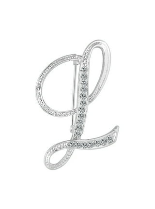 Initial Brooch Pins A-Z 26 Letters Brooches For Women Girls