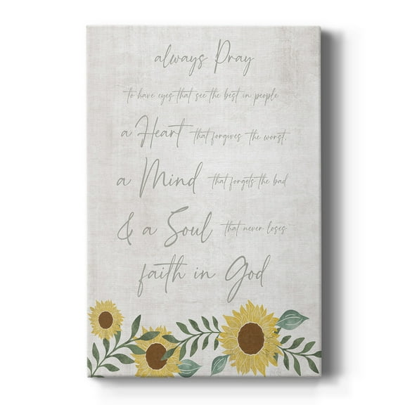 Always Pray Premium Gallery Wrapped Canvas - Ready to Hang
