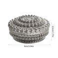 thumbnail image 3 of Caja de dulces de aromaterapia hueca chapada en plata | Caja de almacenamiento decorativa para recuerdos de boda | Elegante diseño de plástico | Organizador de recuerdos multiusos | Paquete de 12 |, 3 of 6