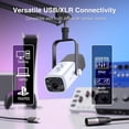 thumbnail image 3 of Micrófono para juegos FIFINE AM8T USB/XLR Dynamic con RGB blanco, 3 of 9
