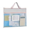 thumbnail image 4 of FeiFu Large Zipper Pouch with Handle Pocket Waterproof File Bag, A4 Foldable Document Storage Bag for Office Carrying Paper Files Books Filing Folder Travel Pink, 4 of 5