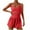 Red, variant on Women's Workout Athletic Romper, One-Piece Running Outfits, Cut Out Tank Style S-1 Short Jumpsuits New Pinky XXL