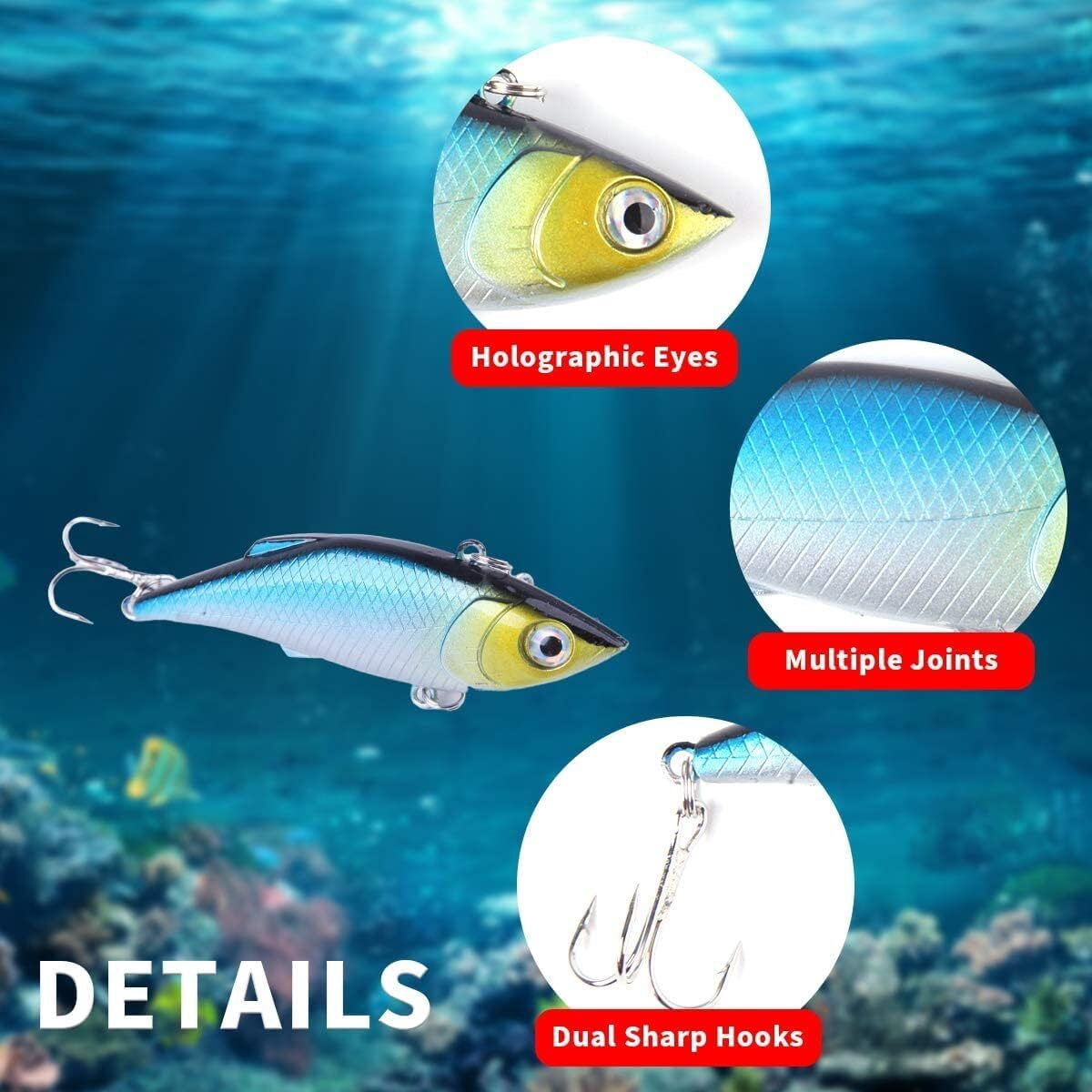 GoXteam 288pcs Fishing Lures Kit Set, Baits Tackle Including Crankbaits, Topwater Lures, Spinnerbaits, Worms, Jigs, Hooks, Tackle Box and More Fishing Gear Lures for Bass Trout