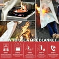 thumbnail image 4 of RUIQPGRT Fire Blanket for Home and Kitchen 40" X 40"Emergency Fire Blanket Fall Decor Clearance, 4 of 7