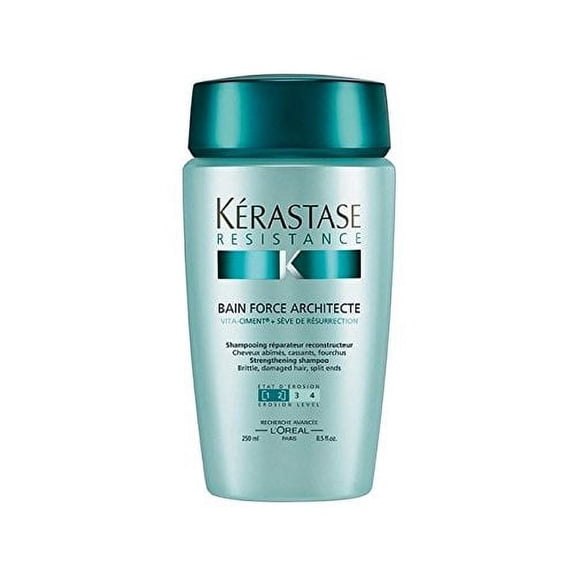 Kerastase Resistance Bain Force Architecture Shampoo, 8.5 oz Pack of 2