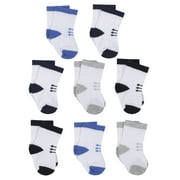 Gerber Baby Boys Jersey Crew Wiggle Proof Socks, 8-Pack