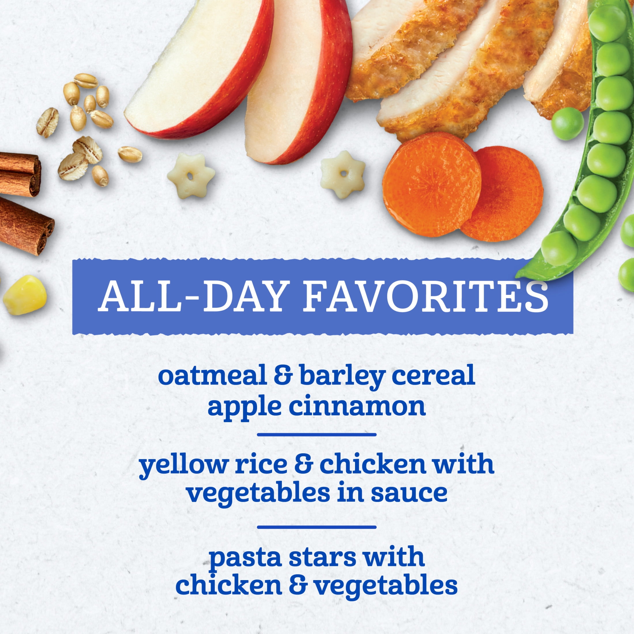 (2 pack) Gerber Toddler Food Variety 6 Pack, All Day Favorites, Breakfast, Lunch & Dinner 2.14 lb.