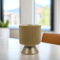 WHAMVOX Large Plant Pots Small Flower Pot 15X11.7X11.7CM Green