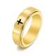 thumbnail image 1 of Anillo de mujer Anillo de dedo giratorio de acero inoxidable unisex para aliviar el estrés para uso diario LingWen 8390615236492, 1 of 1