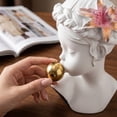thumbnail image 4 of 9.45" Statue Bust Figurine Resin Head Sculptures Ornament for Home Tabletop Decor, Creative Bubble Girl Resin Statue for Modern Home Decor, Unique Tabletop Figurine for Living Room, White, 4 of 5