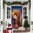thumbnail image 6 of Christmas Door Decorations Christmas Door Cover for Front Door 35X71 Inch Santa Claus Door Cover Large Christmas Door Banner Hanging Background for Christmas Winter Holiday Party Decor, 6 of 7