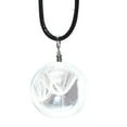 thumbnail image 1 of kurtrusly Real Natural Dried Flowers Round Glass Pendant Necklaces Women Leather Rope Necklaces, 1 of 1