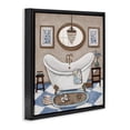 thumbnail image 2 of Stupell Industries Traditional Checkered Relaxing Bathtub Black Floating Frame Canvas Art, 18 x 18, by Janet Tava, 2 of 8