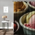 thumbnail image 2 of Patifu Fruit Bathroom Decor Set with Hooks, Graphic Print Polyester Stylish Shower Curtain, 100% Polyester, Waterproof, HD Digital Print, Easy Installation 36"x72, 2 of 7