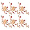 thumbnail image 4 of Broche con forma de flor de 6 uds., broche de diamantes de imitación DIY, Pin para zapatos, ropa, joyería, decoración, rama de flor de ciruelo con diamantes de imitación rojos, 4 of 12