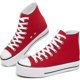 thumbnail image 1 of Zapatos de lona con plataforma alta para mujer, cómodas zapatillas de lona con plataforma alta a la moda para mujer, lindas zapatillas de lona de media pantorrilla., 1 of 5