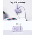 thumbnail image 6 of ORICO Travel Power Strip, 4 Outlets 3 USB Ports (1 USB C) with 4FT Wrap-Around Extension Cord, Compact Cruise Approved Power Strip No Surge Protector, Flat Plug for Hotel Dorm Essentials(Purple), 6 of 9