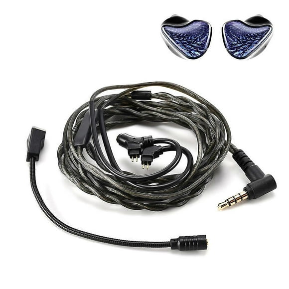In Ear Earphone Monitor with Microphone Hifi Music Headphone IEMs Wired Gaming Earbuds for Audiophi