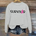 thumbnail image 4 of WEAIXIMIUNG Maternity Sweatshirt with Pockets Women's Letter Printed Promotional Ribbon Pattern Sweatshirt, 4 of 5