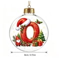 thumbnail image 5 of Christmas Letter Ball Ornament, 3.15in Light Up Acrylic Ball with Warm LED, O Initial Hanging Ornament for Christmas Tree Decor, 5 of 5