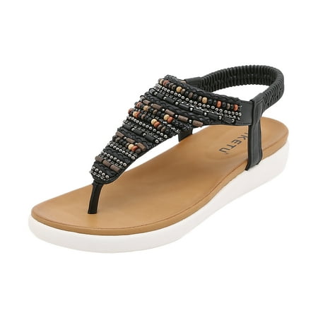 

CBGELRT Womens Sandals Black Snakeskin Sandals for Women Summer Women Rhinestones Casual Open Toe Wedges Soft Bottom Breathable Elastic Band Shoes Sandals Closed Toe Wedges for Women