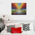 thumbnail image 4 of JRXY Hand Painted Landscape Oil Painting Wall Art 20x16in, Contemporary Abstract Textured Tree Wall Decorations 20x16in, 4 of 4
