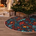 thumbnail image 5 of Sikiie Doodle Barbeque Nativity Christmas Tree Skirt, Jesus Christian Winter Holiday Tree Mat Decoration(30-48IN)30", 5 of 6