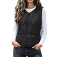 thumbnail image 2 of Naittoop Women's Puffer Vest Warm Lightweight Collarless Quilted Padded Waistcoat, 2 of 5