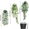 thumbnail image 4 of Zhuge 1 pieza de planta artificial, eucalipto falso, planta en maceta, pared de plantas, hogar, decoración de estantes interiores y exteriores (spray verde claro y blanco), 4 of 5
