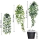 thumbnail image 4 of Zhuge 1 pieza de planta artificial, eucalipto falso, planta en maceta, pared de plantas, hogar, decoración de estantes interiores y exteriores (spray verde claro y blanco), 4 of 5