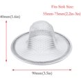 thumbnail image 2 of WWS-Kitchen Sink Strainer, Stainless Steel 3.5" Diameter Mesh Round Filter Bathroom Bathtub Wash Basin Garbage Disposal Basket Filter, 2 of 4