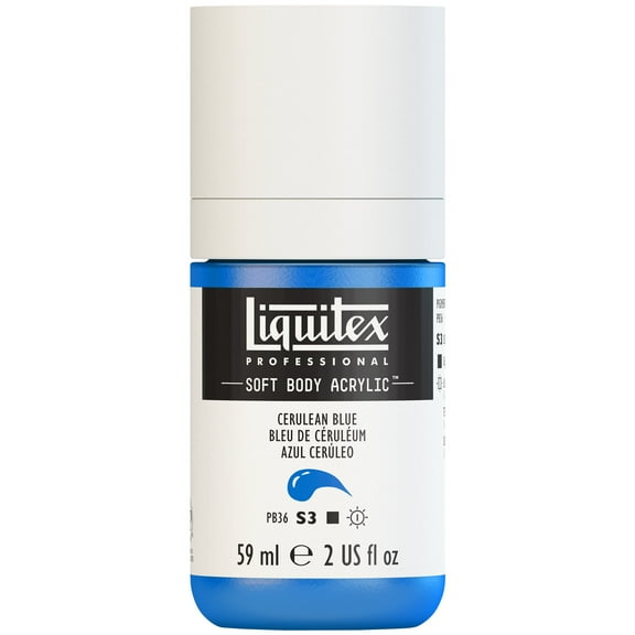 Liquitex Professional Soft Body Acrylic Color, 2 oz., Cerulean Blue