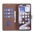 thumbnail image 5 of ELEHOLD Case for Google Pixel 9 Pro XL, Flip Folio Kickstand Shockproof TPU Case with Card Slots Holder,Brown, 5 of 8