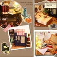 thumbnail image 4 of DIY Miniature Dollhouse Kit, 3D Wooden Villa Model with LED Lights, Adult Craft Gift, 4 of 6