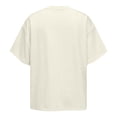 thumbnail image 5 of Men's Oversized Cotton T Shirt Drop Shoulder Breathable Heavyweight Tee Casual Crew Neck Short Sleeve Loose Summer Basic Tops, #02 Beige, L, 5 of 5
