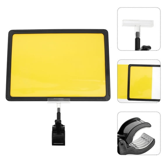 FOMIYES A4 Price Tag Merchandise Sign Display Holder For Shops 1Set 11.8X8.5X0.4In Rectangular