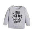 thumbnail image 1 of FAOWME Garçons Filles Enfants Automne 2025 Sweat à Capuche Imprimé Lettre Mode Sport Gris 2-3 Ans, 1 of 7