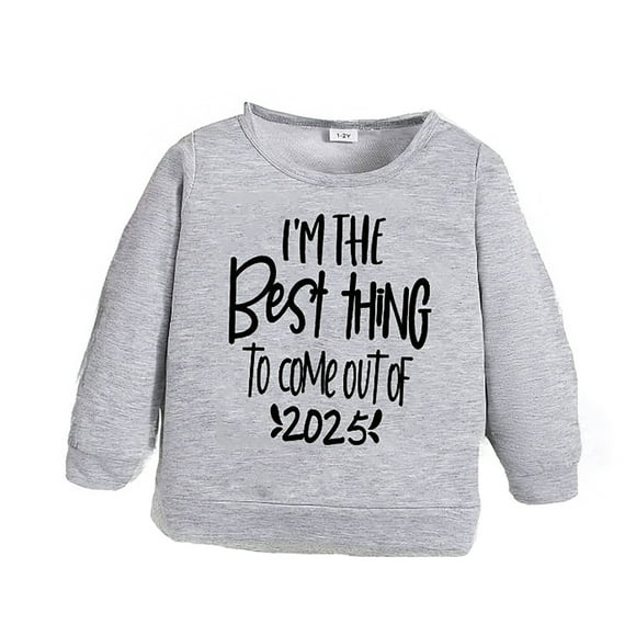HJKIEUXL Chandails Molletonnés Joyeux pour Femmes Fortnite Chandails Molletonnés pour Garçons 8-12 Hommes et Femmes Enfants Automne et Hiver Nouveau « 2025 » Chandail à Lettres Imprimées Mode