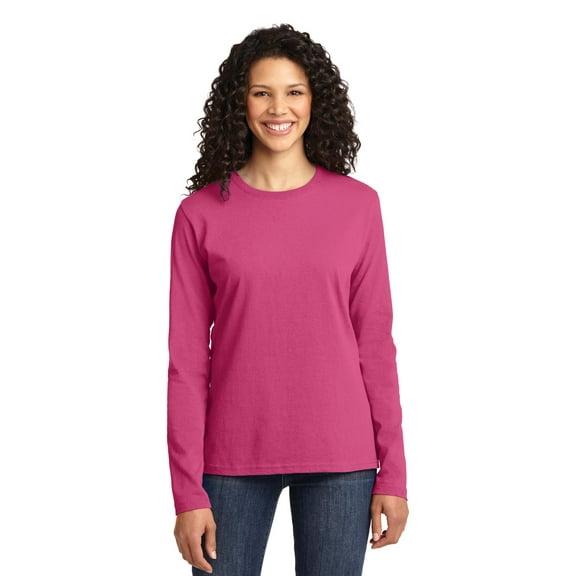 Port & Company Ladies Long Sleeve Core Cotton Tee