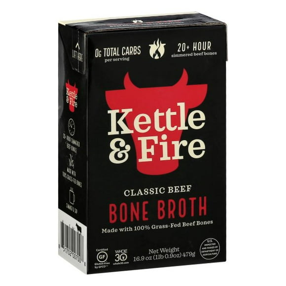Kettle & Fire Beef Bone Broth - Case Of 6 - 16.9 Oz