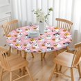thumbnail image 3 of Cute Halloween Ghost Pattern Round Fitted Tablecloth with Elastic Edge,Dining Table Cover Waterproof,Outdoor Round Tablecloth for Camping,Dining,Indoor and Outdoor, 3 of 7
