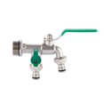 thumbnail image 2 of Conector mezclador de grifo de jardín doble al aire libre Adaptador de agua del tanque de válvula de salida de 3/4, 2 of 5