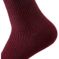 thumbnail image 2 of Lian Style Women's 1 Pair Socks Casual Solid Size 7-9Claret, 2 of 5